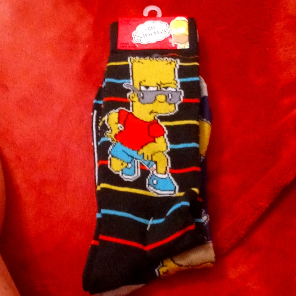 Homer & Bart Simpson Socks. 2-pair.